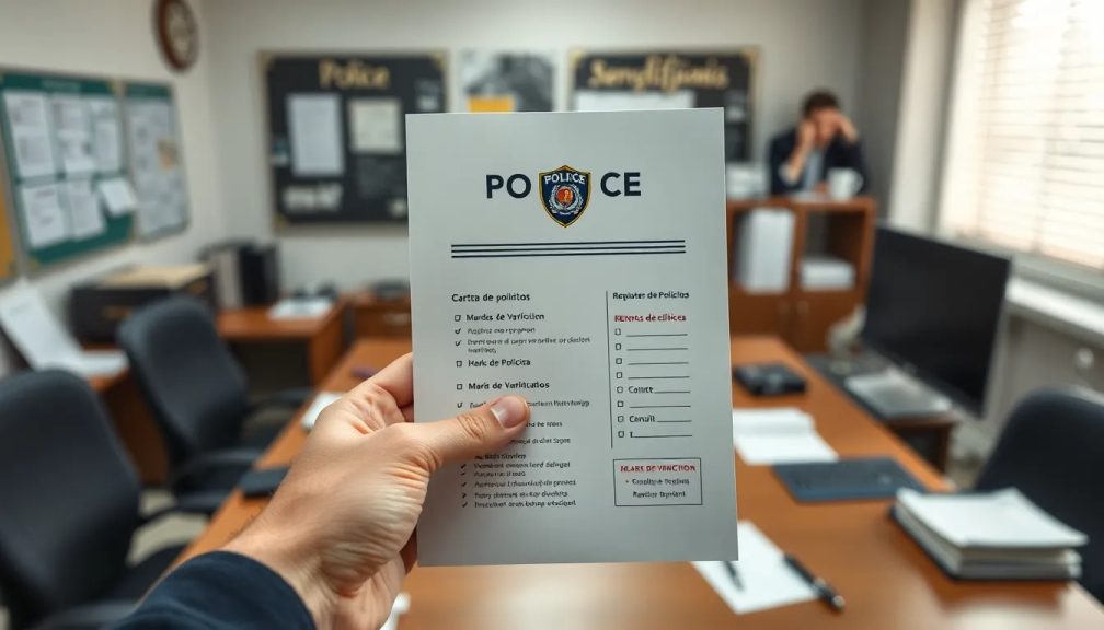 Carta de policia requisitos