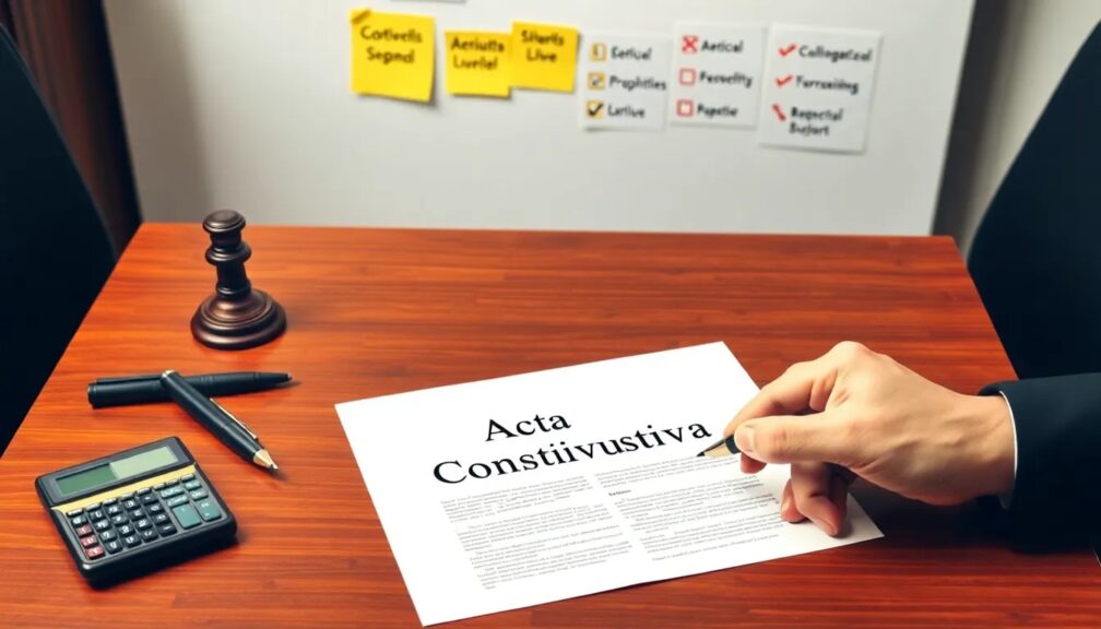 Acta constitutiva requisitos