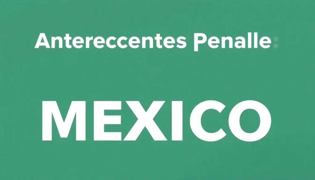 Información sobre antecedentes penales en México Información sobre antecedentes penales en México