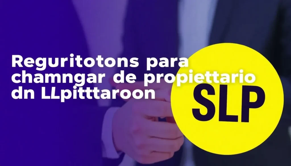 Requisitos para cambiar de propietario en SLP Requisitos para cambiar de propietario en SLP
